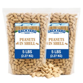 CountryMax Backyard Seeds in-Shell Raw Unprocessed Peanuts 10lbs - Premium Whole Peanuts for Wildlife & Squirrels, Natural Foraging, High Protein