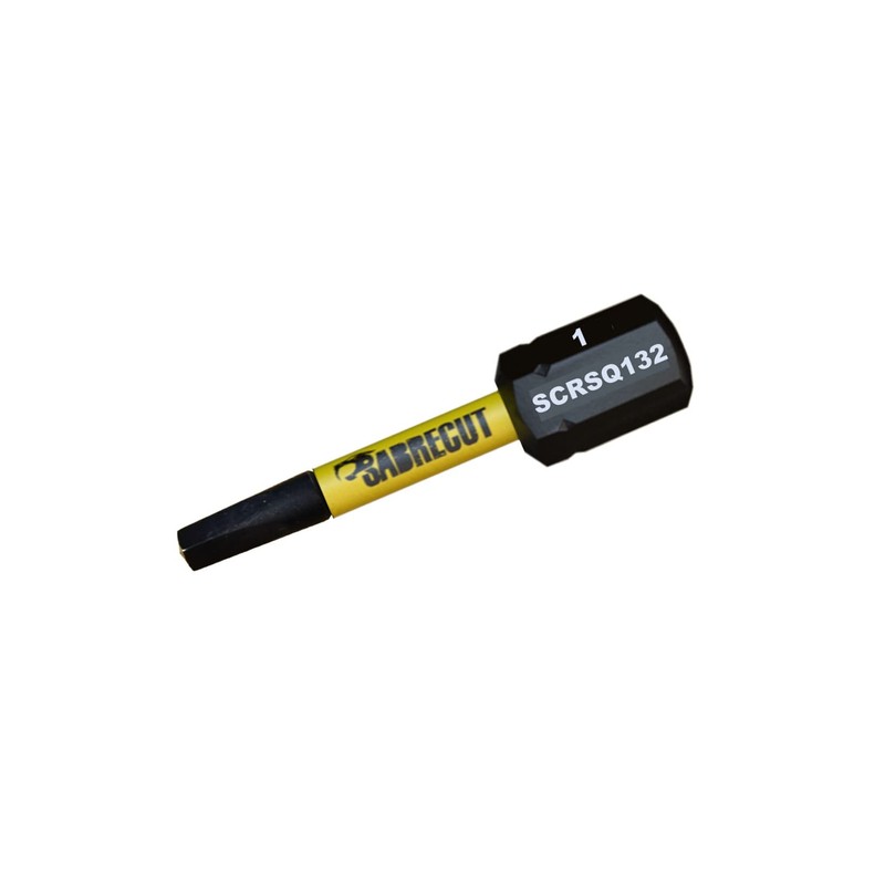 5 x SabreCut SCRSQ132_5 32mm SQ1 Square Magnetic Impact Screwdriver