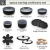 Country Kitchen Cookware Set with Removable Handle, Oven & RV