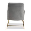 Baxton Studio Chairs, Grey/Gold