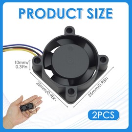 YENOVO 2 Pack Hotend Cooling Fans Compatible with Bambu Lab X1/X1C 3D Printer, Precision Hydraulic Bearings Brushless Fans with PWM Speed Control, NOT Compatible with P1 or A1 Series Printers, New