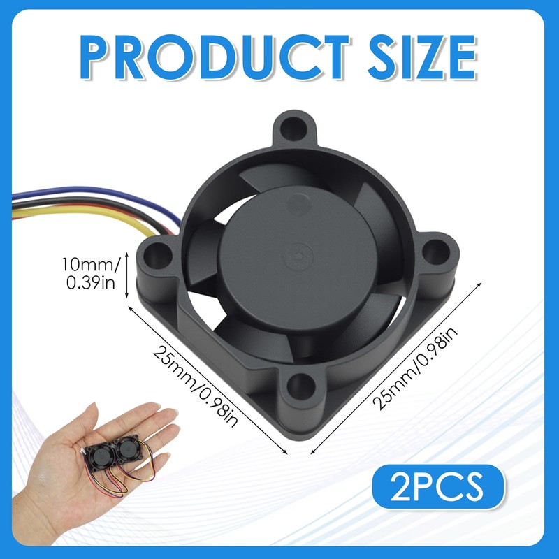 YENOVO 2 Pack Hotend Cooling Fans Compatible with Bambu Lab