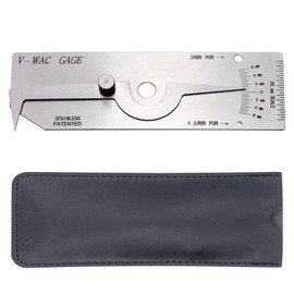 Single Welding Gauge,V‑WAC Welding Gauge,Stainless Steel Welding Inspection Gauge Wire Metal Sheet Thickness Gauge Undercut Gauge Inch Inspection Weld Measuring Tool(Metric)