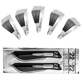 May Scalpel Blades Figure 22 Individually Sterile Packed for Scalpel Holder No. 4 Including Blade Puller Pack of 50