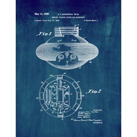 Jacques Cousteau Mercury Tilting System For Watercraft Patent Print Midnight Blue (16" x 20") M10441