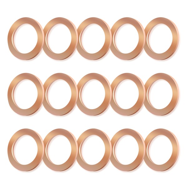 15PCS M14 Oil Drain Plug Gasket Crush Washer,Oil Drain Plug Washer Replacement OEM#007603-014106,7603014106,Transfer Case Differential Gasket Compatible with Mercedes CLA GLC SLK