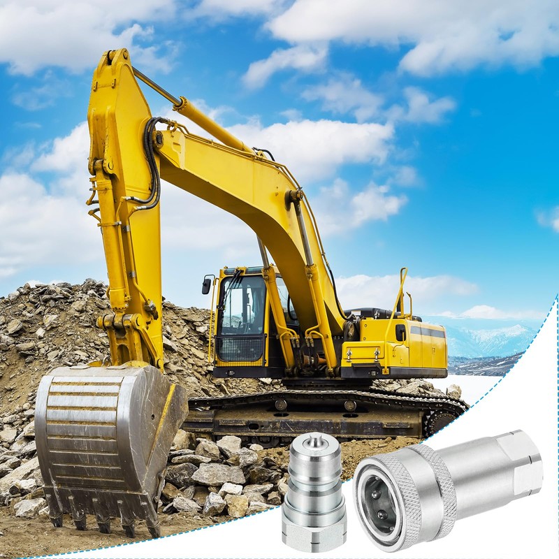 PATIKIL 3/8" NPT ISO-A Hydraulic Quick Disconnect Coupling, 1 Set