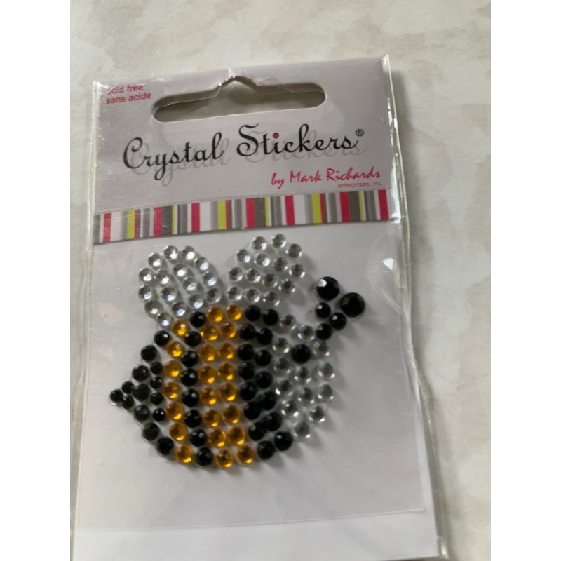 CRYSTAL STICKERS GEMSTONES MULTI-SIZE BUMBLE BEE BUZZING BEE BUMBLE BEE