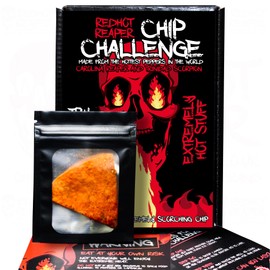 Red Hot Reaper – (2pack) Challenge Hottest Chip – Carolina Reaper Spicy Challenge - Stupidly Spicy Hot Chip
