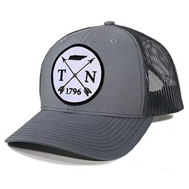 Homeland Tees Men's Tennessee Arrow Patch Trucker Hat - Charcoal/Black