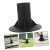 Operitacx Heavy-duty Black Fence Flange Metal Post 52mm Base Inner