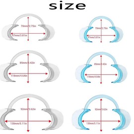 Biluer C-Shape Mouth Opener, 30 Pieces Mouth Opener, Game Multi-Size Dental Cheek Holder, Mouth Angle Holder, Mouth Opener Tools for Dental Care and Party Game (Blue, White)