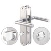 AGT Door lever: Stainless Steel Door Fitting Set for bathroom