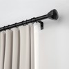 Black Curtain Rod for Windows- EUPLAR 1 Inch Window Curtain