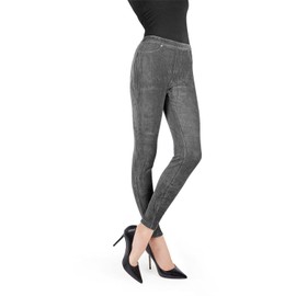 MeMoi Wide-Rib Stretch Corduroy Leggings Gray S/M
