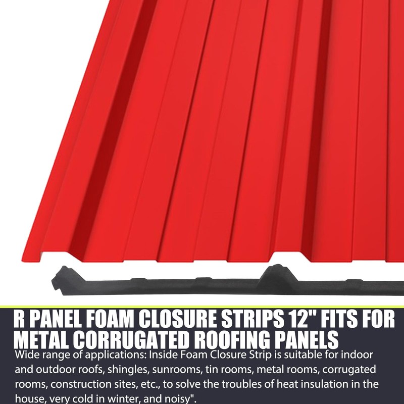 Swess 12in Inside Classic Rib Profile Foam Metal Roof Closure
