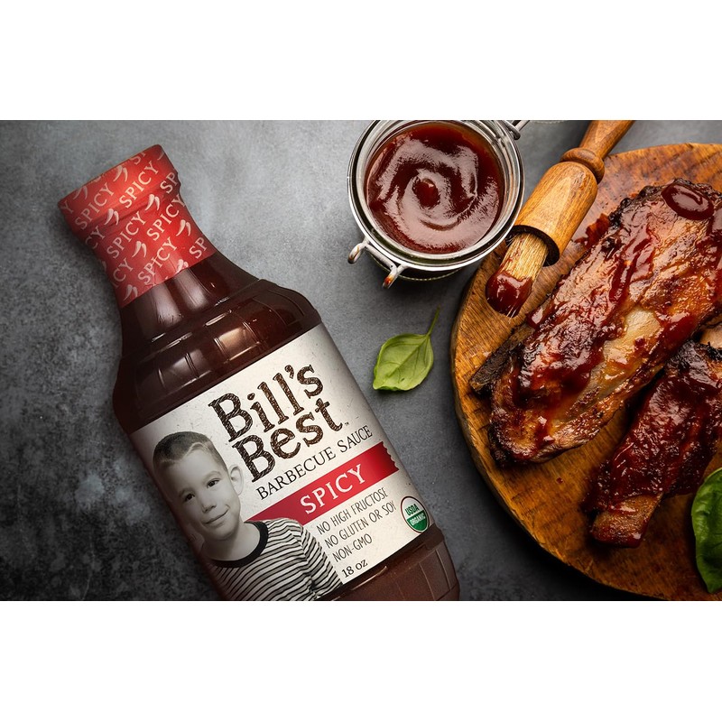 Bill's Best Organic BBQ Sauce 3 Pack - 18oz Each