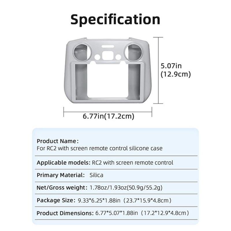 Silicone Cover Case for DJI Air 3 RC 2 Controller