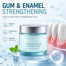 Encivital Polvo de Colageno Para Encias, Para el Cuidado Bucal Fortalecedor, Protege Las Encías y Esmalte, Limpia Manchas Suavemente y Refresca el Aliento (3pcs)