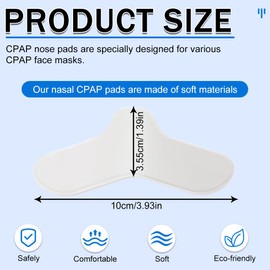 MIRKUZI 5er Pack CPAP Nasenpads, Universal Silikon Set, Nasenmasken Komfortpads, Weiche, klare, wiederverwendbare Nasenmaske aus Silikon