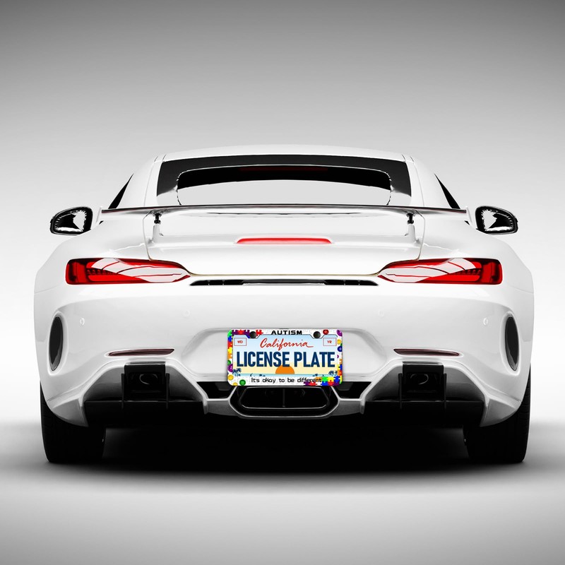 Autism License Plate Frames - 2 Pack Front Rear Awareness