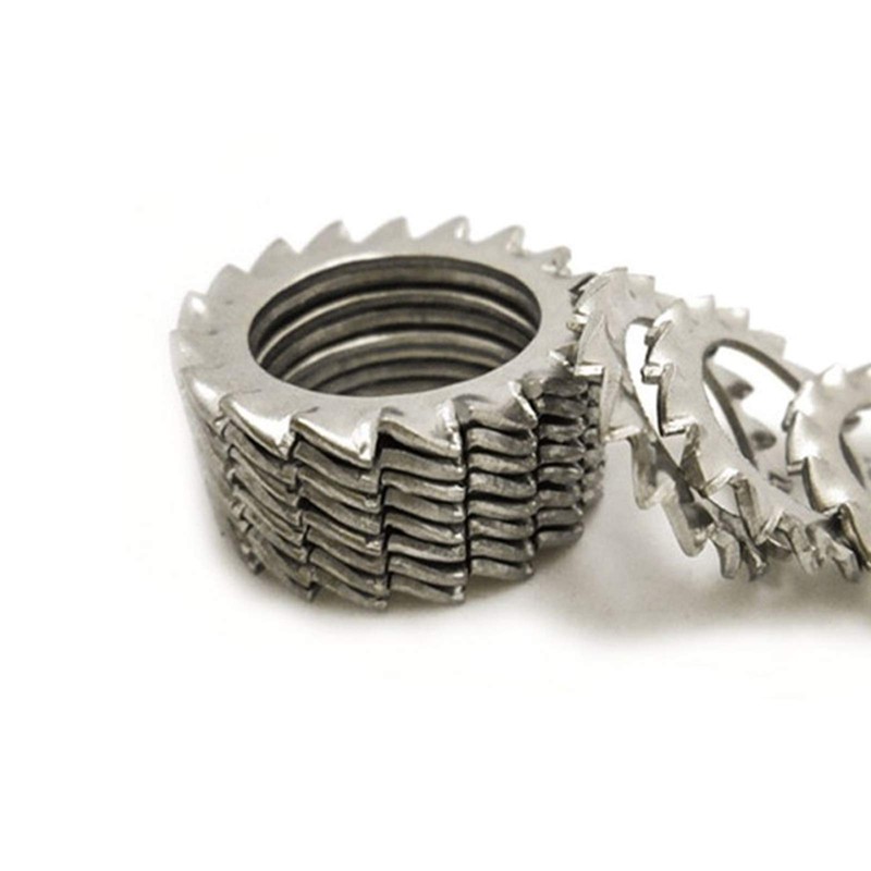100Pcs 304 Stainless Steel External Tooth Star Lock Washers(M8)
