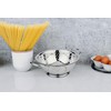 Acense Stainless Steel Colander [Silver], Steel Base/Handle, Quick Draining, Multiple