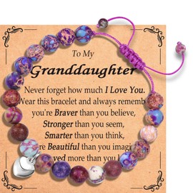 EYQV Granddaughter Gifts, Beaded Bracelet Granddaughter Gifts from Grandparents, Best Granddaughter Birthday Christmas Gifts, Stocking Fillers for Teenage Girls