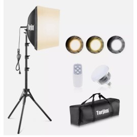 Torjim Photography 16'' x 16'' Pro Softbox Lighting Kit w/Remote & Carry Bag