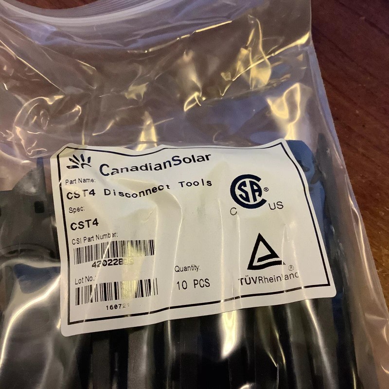 Canadian Solar CST4 Disconnect Tool For T4 PV Connectors(Bag of
