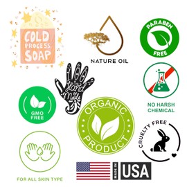 10 PACKS Shower Star Bar Soap Body Wash For Men 5 Oz Daily Use Natural Shower Soap Men's Soap Long Lasting Freshness Olive & Natural Oils NonGMO No Parabens Cool Mint Herb Green Forest & MORE GIFT BOX