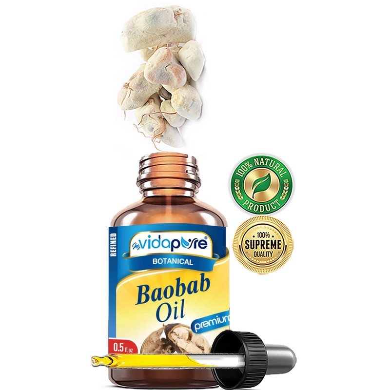 MYVIDAPURE 100% Pure BAOBAB OIL WILD GROWTH RAW for Skin,