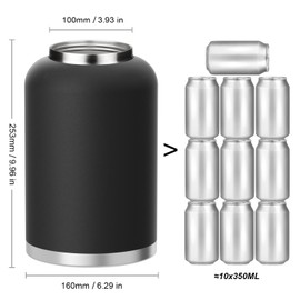 Zenbo 128 oz Jug with Straw Keeps Cold up to 48 Hrs,One Gallon Large Double Wall Vacuum Insulated Water Bottle,Sweat-Proof Leak-Proof, Stainless Steel Thermos for Hot & Cold Drinks