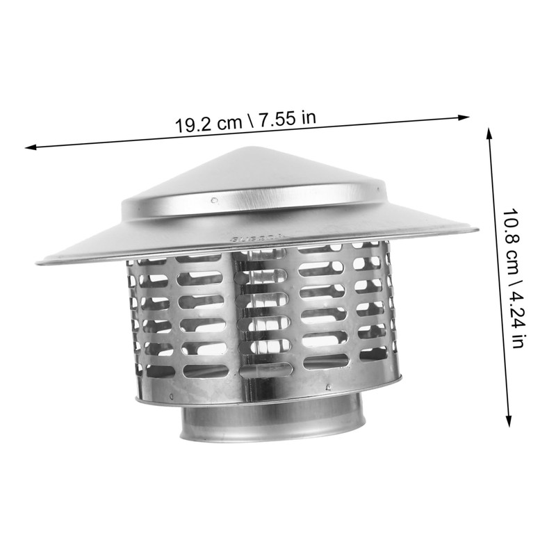TEHAUX Chimney Stainless Steel Rain Cover Weatherproof Cap for Roof