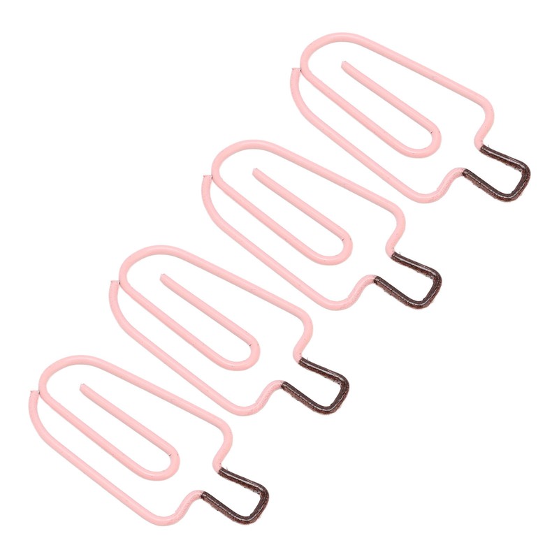100PCS Ice Cream Paper Clips Metal Funny Cute Paper Clamp