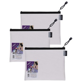 Snopake Zippa Bag A5 High Capacity EVA Mesh 255mm x 205mm - Clear/Black (Pack of 3)