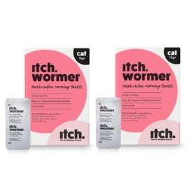 Itch | Worming Tablets for Cats | 4 Tablet | Treats Roundworms and Tapeworms | Kills Worm Larvae