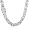 EMESLY Solid Miami Cuban Link Chain Gold/Silver Necklace (16, 18,