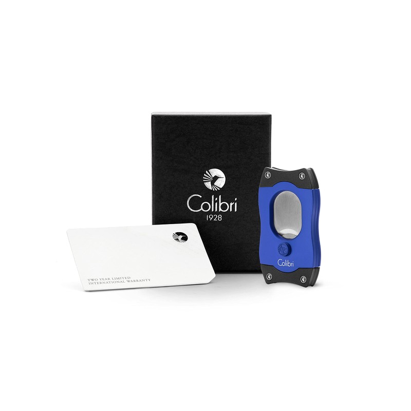 Colibri S-Cut EZ Cigar Cutter - Blue - Spring Release
