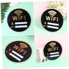 LALAFINA WiFi Sign Emblems Office Decor Black Trim Large WiFi