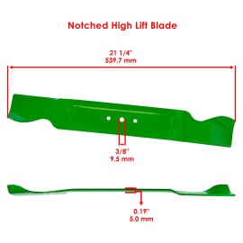 Caltric 9420499A 7420499A 9420499 7420499 42" Deck High Lift Blades for MTD