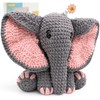 CODGP Crochet Kit for Beginners,13in Crochet Animal Kit Elephant,Crochet Starter