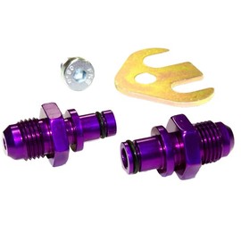 Massive Perfekonnection Power Steering Rack -6 AN Conversion Fittings compatible with S197 Ford Mustang 05-14 2 piece kit v6 v8 3.7L 4.0L 4.6L 5.0L