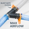 POWERTEC 70295 4-Inch Integrated Blast Gate Clog Resistant, Anti Gap