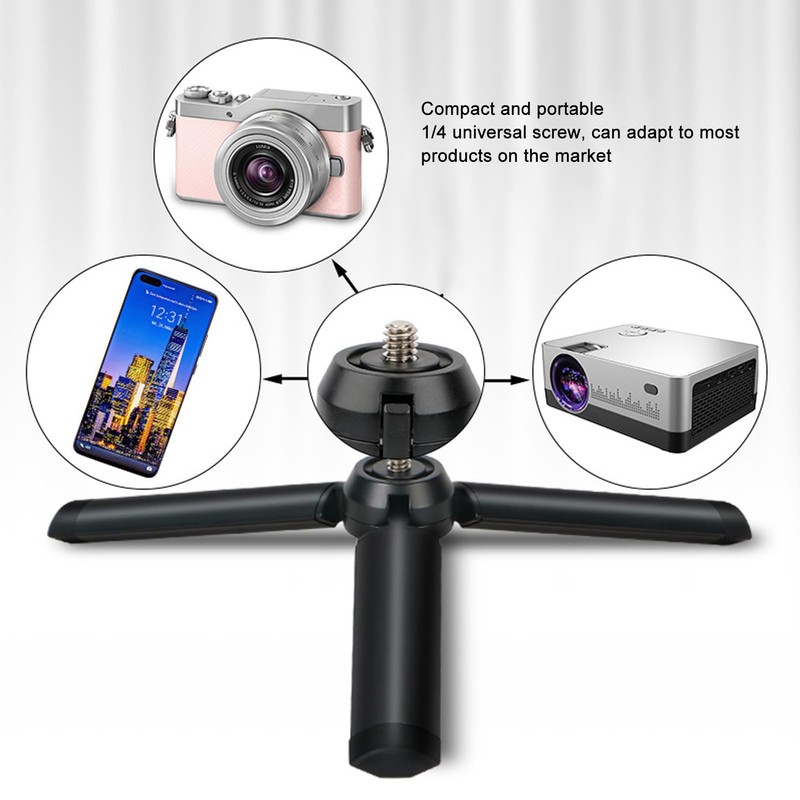 Portable Desktop Tripod, Aluminum Alloy Camera Tabletop Tripod Stand for