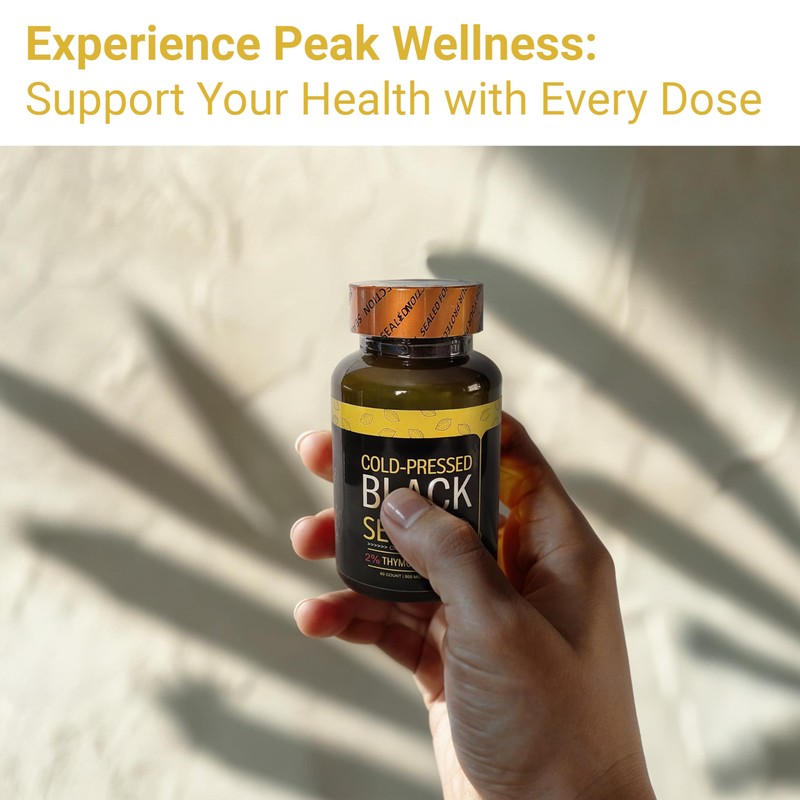 Generic Cold-Pressed Black Seed Oil, 2% Thymoquinone, 500 MG per