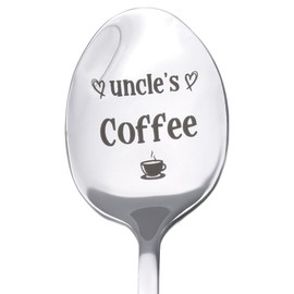Uncle Fathers Day Christmas Gifts from Niece Nephew Uncle's Coffee Spoon Gifts for Men Cute Small Gifts for Uncle Birthday Gifts Great Uncle Gifts for Coffee Lovers