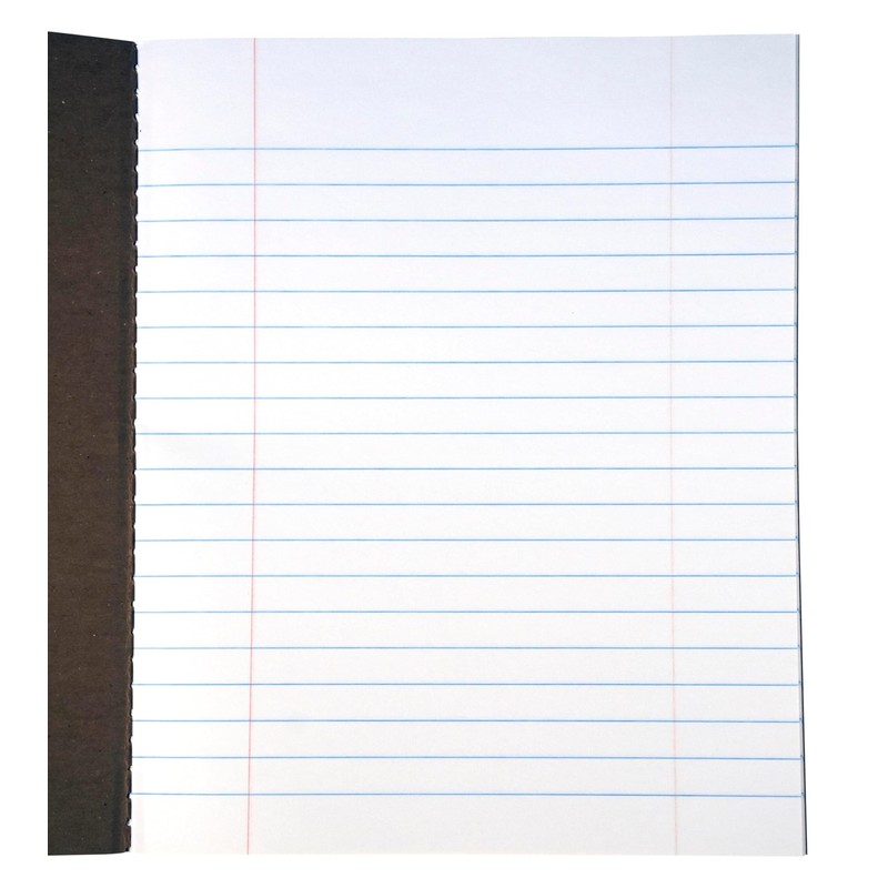 School Smart Stitched Cover Composition Book, Red Margin, 8-1/2 x