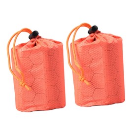 Happyyami 2St Camp-Schlafsack-Aufbewahrungstasche Campingplane Netz Camping-Essentials Wasserdicht Schlafsack Outdoor tragbarer Schlafsack Rettungsschlafsack -Schlafsack Aluminiumfolie