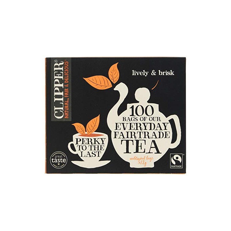 Clipper Fairtrade Everyday 100 Teabags, 0.313 kg